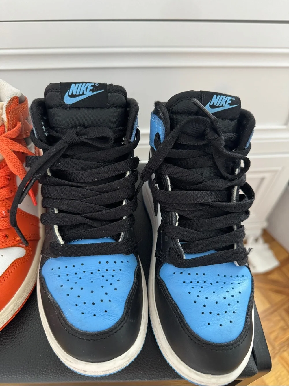 Nike Dunk High Kids Size 13 – 2 Pair Bundle – Orange/White & Black/Blue